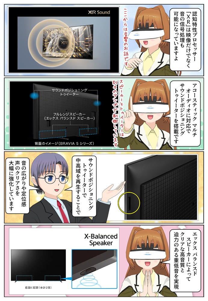 BRAVIA 5 はアコースティックマルチオーディオに対応で音質が良い