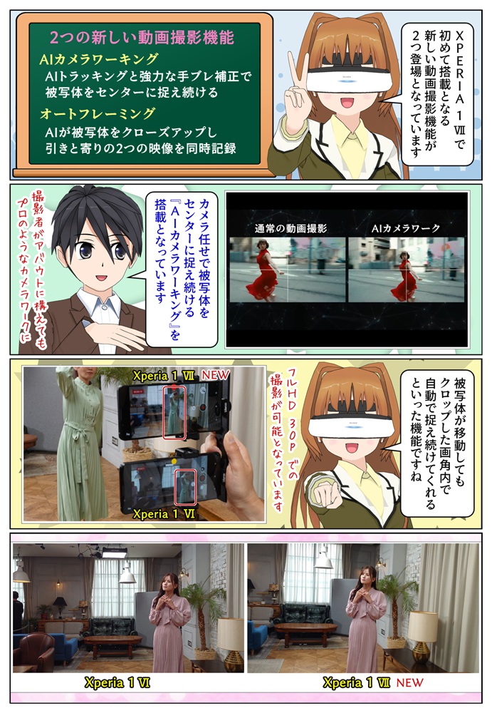 Xperia 1 VII のAIカメラワーキングと Xperia 1 VI との映り方の違い
