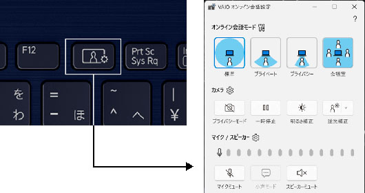 VAIO F14 2025年モデルのマイク
