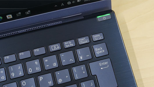 VAIO F14 2025年モデルの指紋センサー