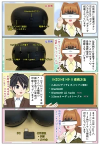 ゲーミングヘッドセット INZONE H9IIの操作ボタンと接続端子