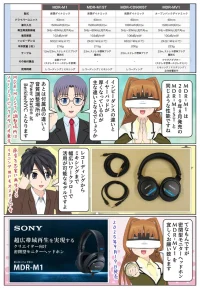 ソニーの密閉型モニターヘッドホン MDR-M1 と MDR-M1STの違い