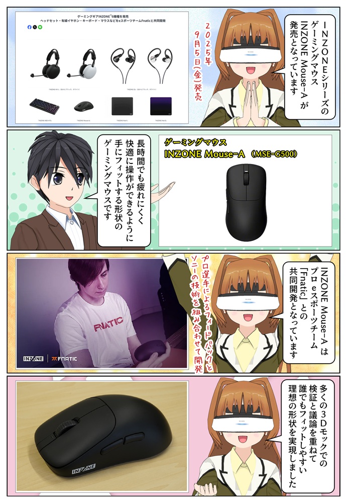 ソニーのゲーミングマウス INZONE Mouse-A の実機レビュー