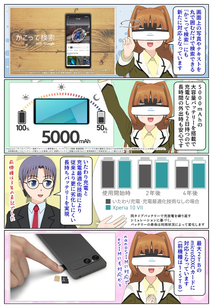 Xperia 1 VII は劣化しにくい長寿命のバッテリーを搭載
