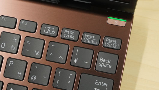 VAIO SX12 2025年モデルの指紋センサー