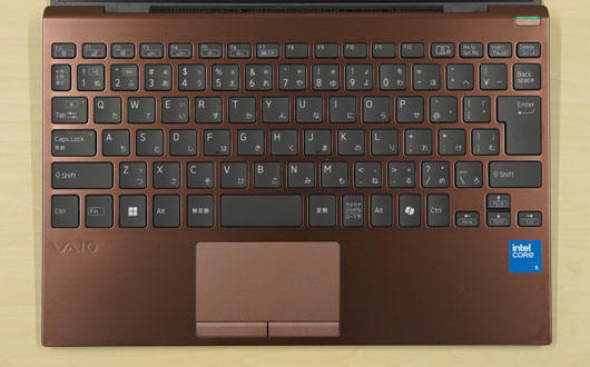 VAIO SX12 2025年モデルのタッチパッド
