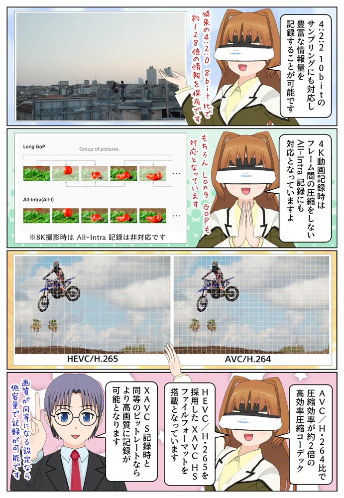 α7 V はAll-Intra記録やXAVC HSファイルフォーマットに対応