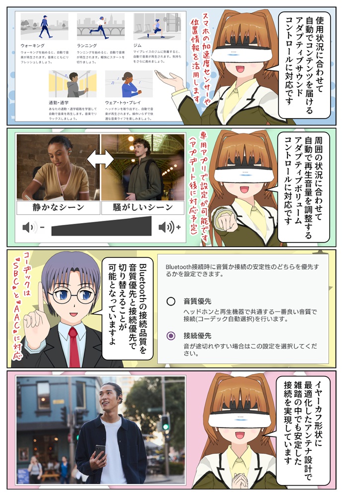 LinkBuds ClipのBluetoothコーデックはSBCとAACに対応