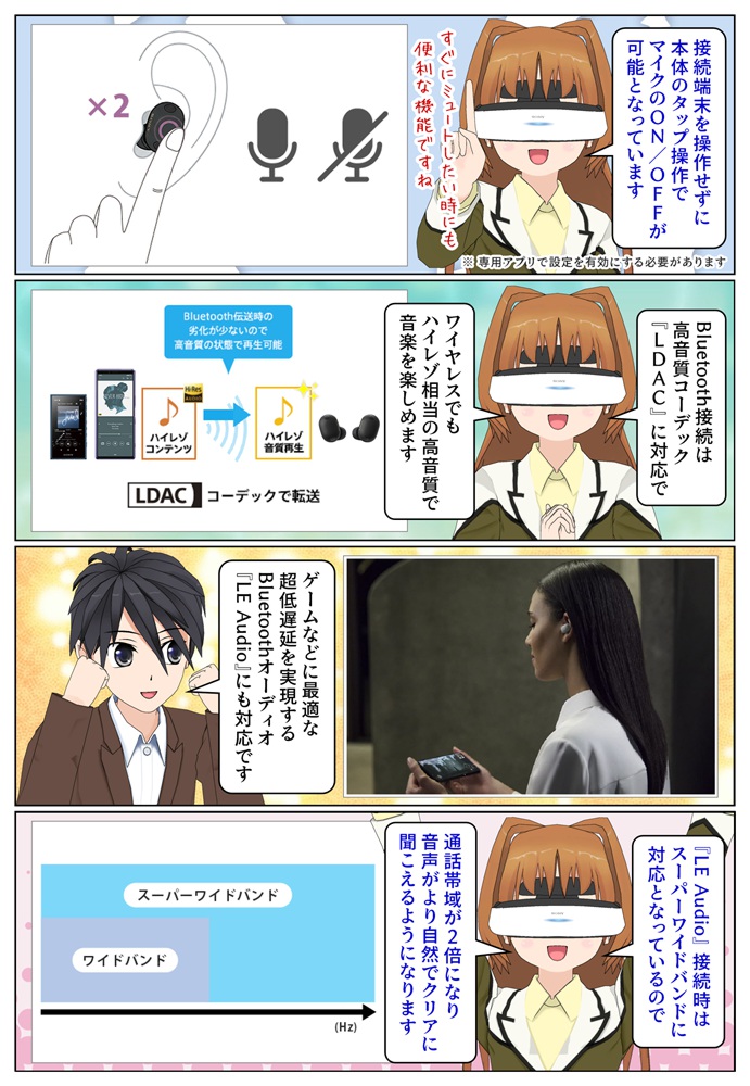 WF-1000XM6のBluetoothコーデックは「LDAC」や「LE Audio」に対応