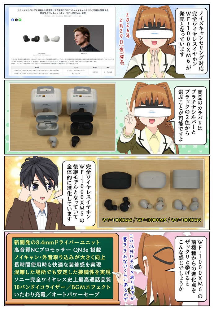 WF-1000XM6の実機レビューとWF-1000XM5との違い