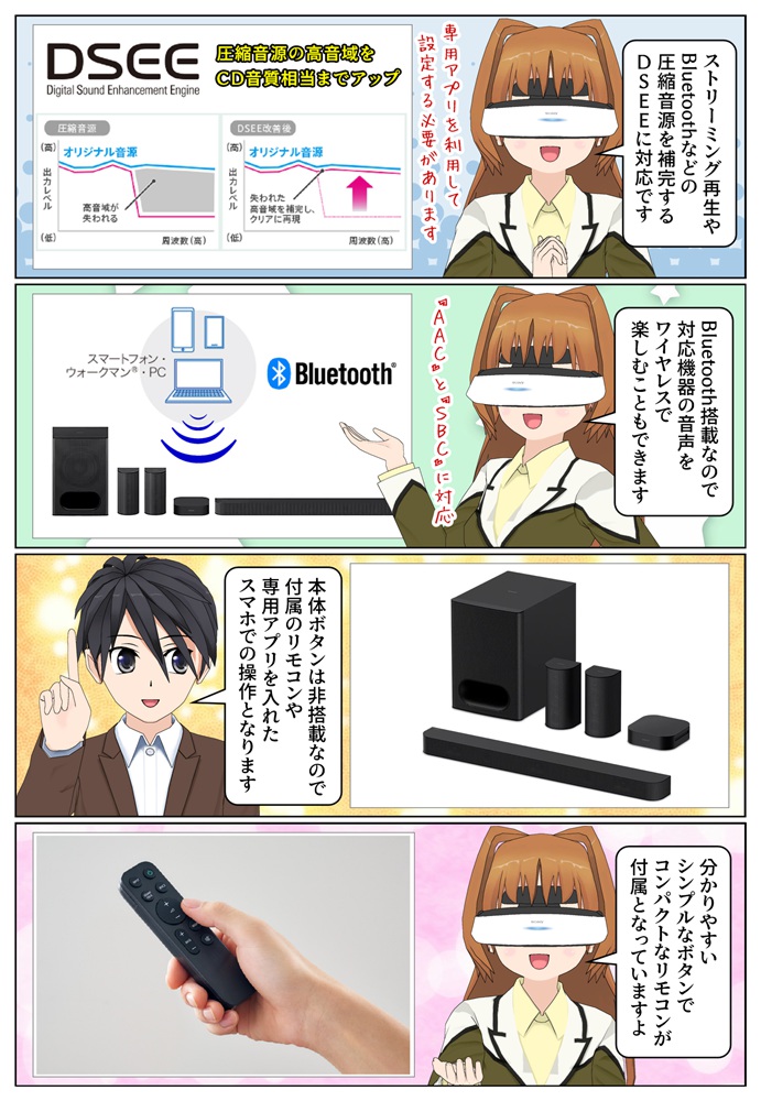 HT-S60はBluetoothによるワイヤレス再生に対応