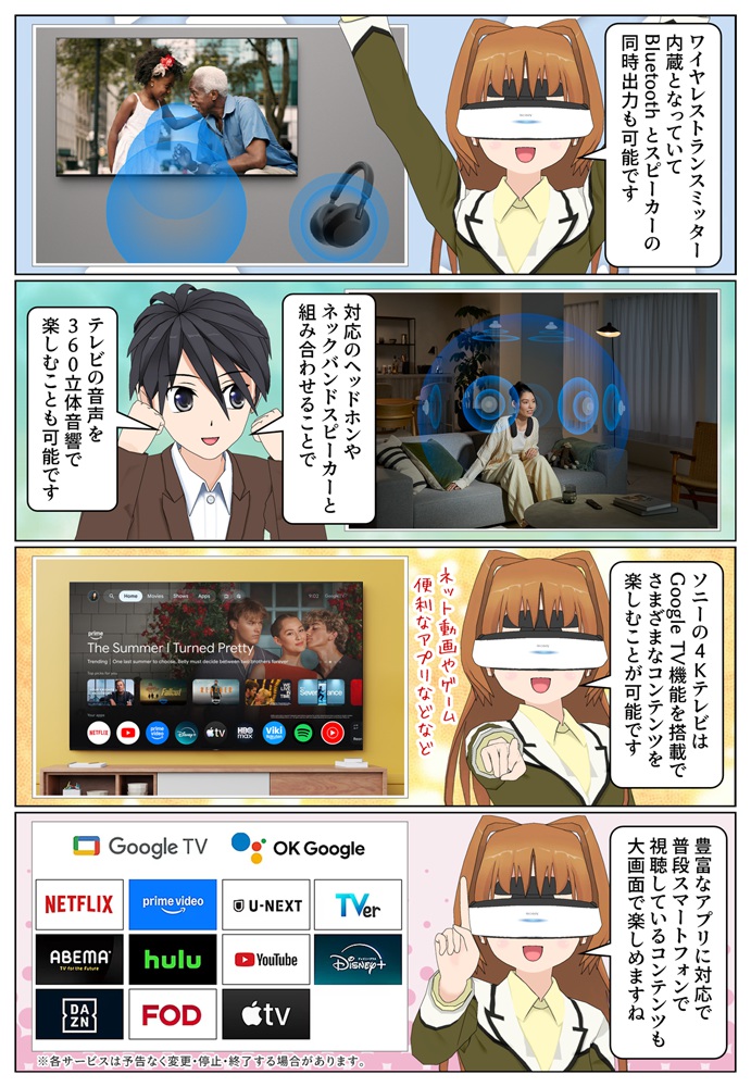 BRAVIA 8 II は Google TV機能を搭載し動画配信サービスなど様々なアプリを楽しむことが可能